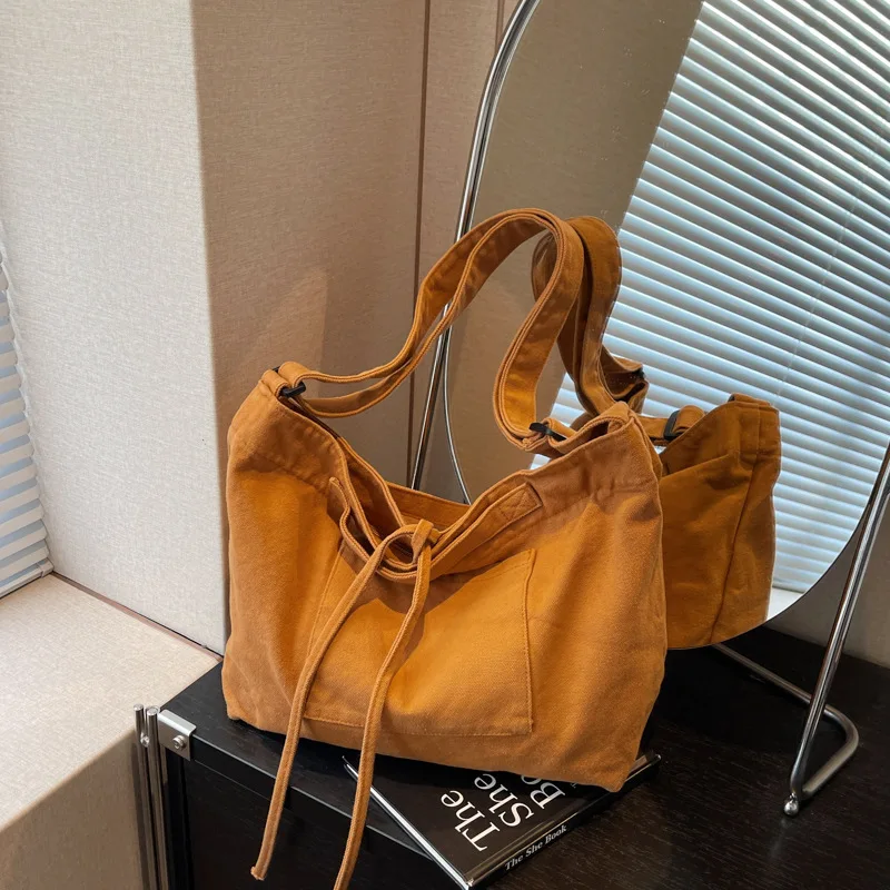 

Fashion Minimalist Large Capacity Tote Bag for Women Designer Luxury Bag Stylish Solid Color Shoulder Crossbody Handbag Ins