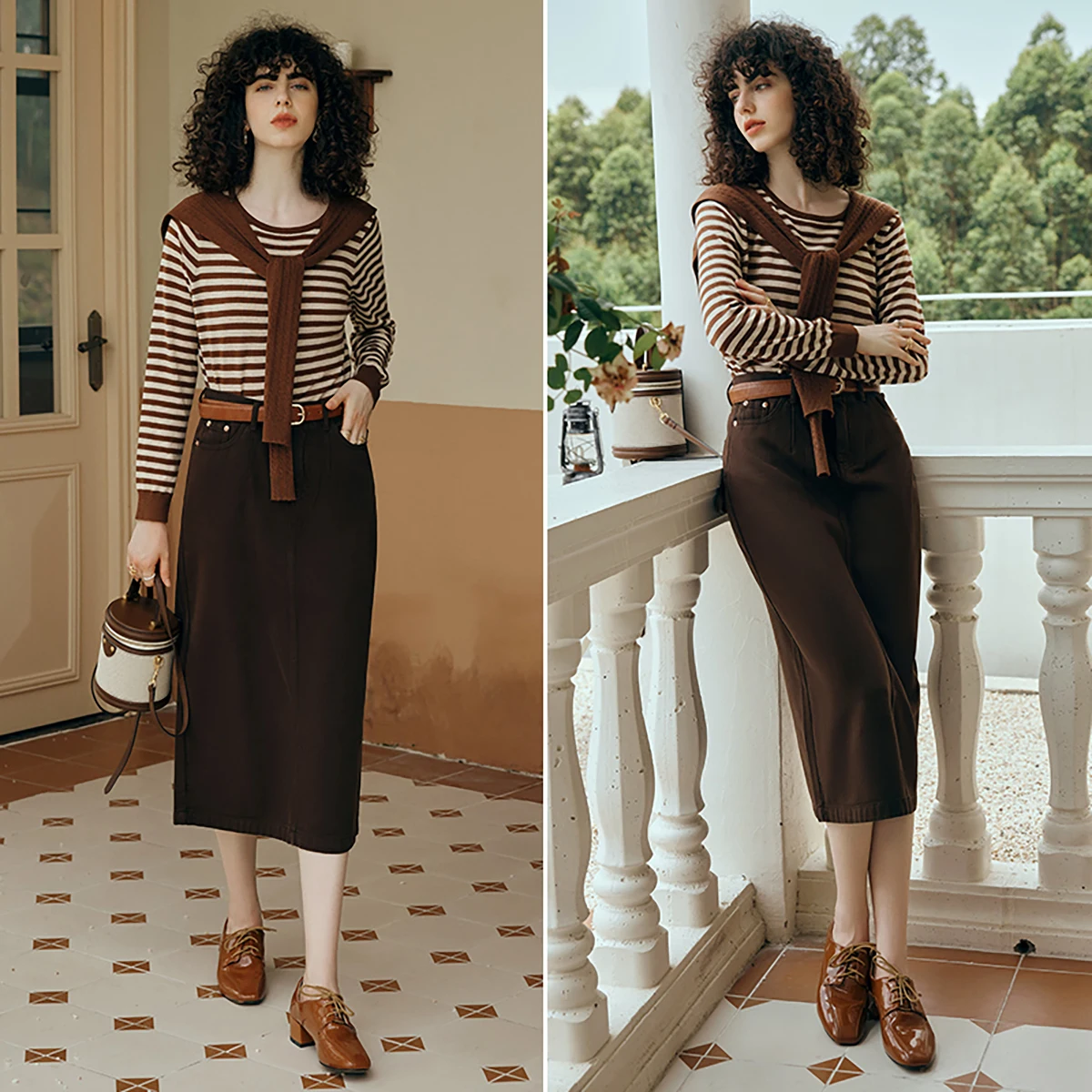 

OLrain женский классический полосатый свитер с круглым вырезом, повседневные вязаные пуловеры, ранняя осень 2022, женский трикотаж из двух предметов O23QM66595