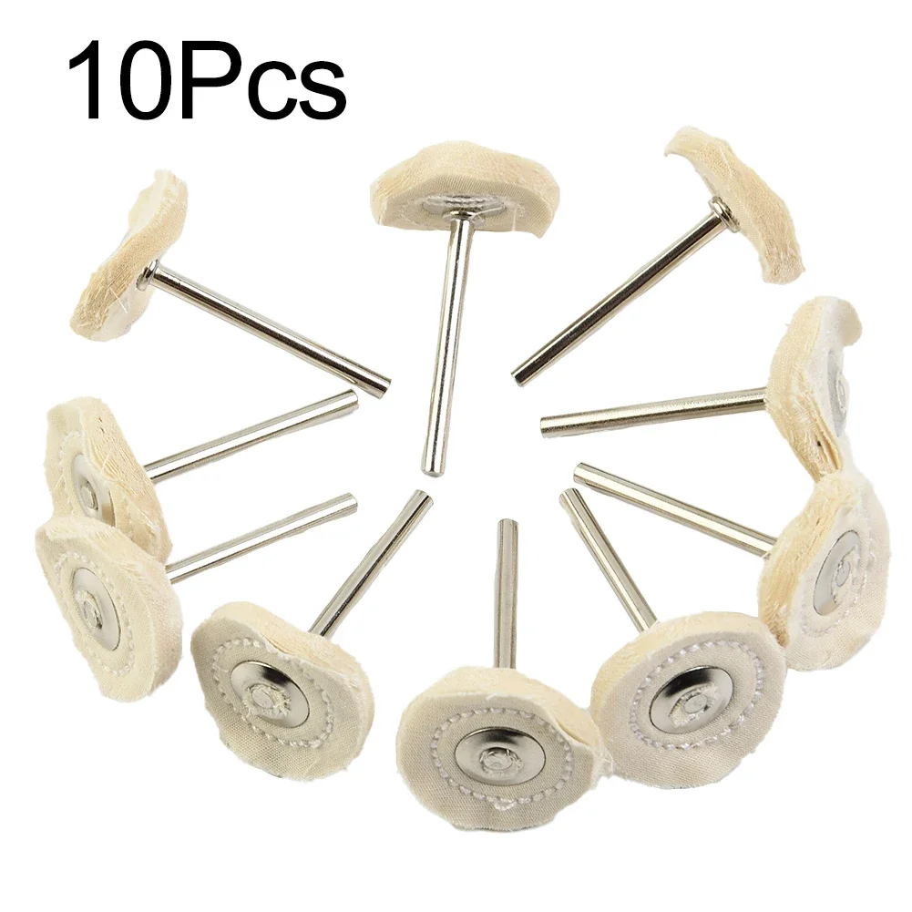 Buffing Pad Polishing Wheel For Jewelry Grinding Head Metal Polisher Tool Stainless Steel T-shaped White 10pcs