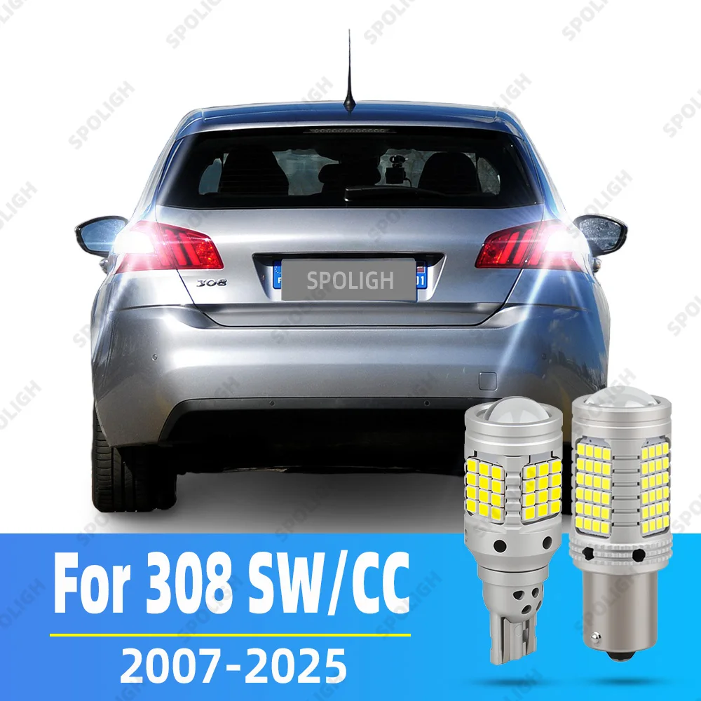 

2x LED Reverse Light For Peugeot 308 SW I II 1 2 CC Accessories 2007-2021 2014 2015 2016 2017 2018 2019 2020 Backup Back Up Lamp