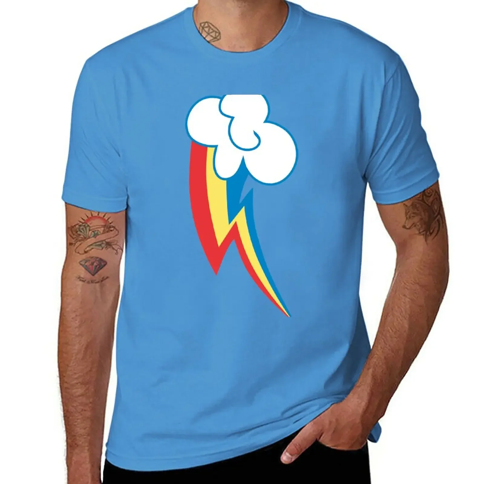 New Rainbow Dash T-Shirt summer tops oversized t shirt T-shirts for men cotton