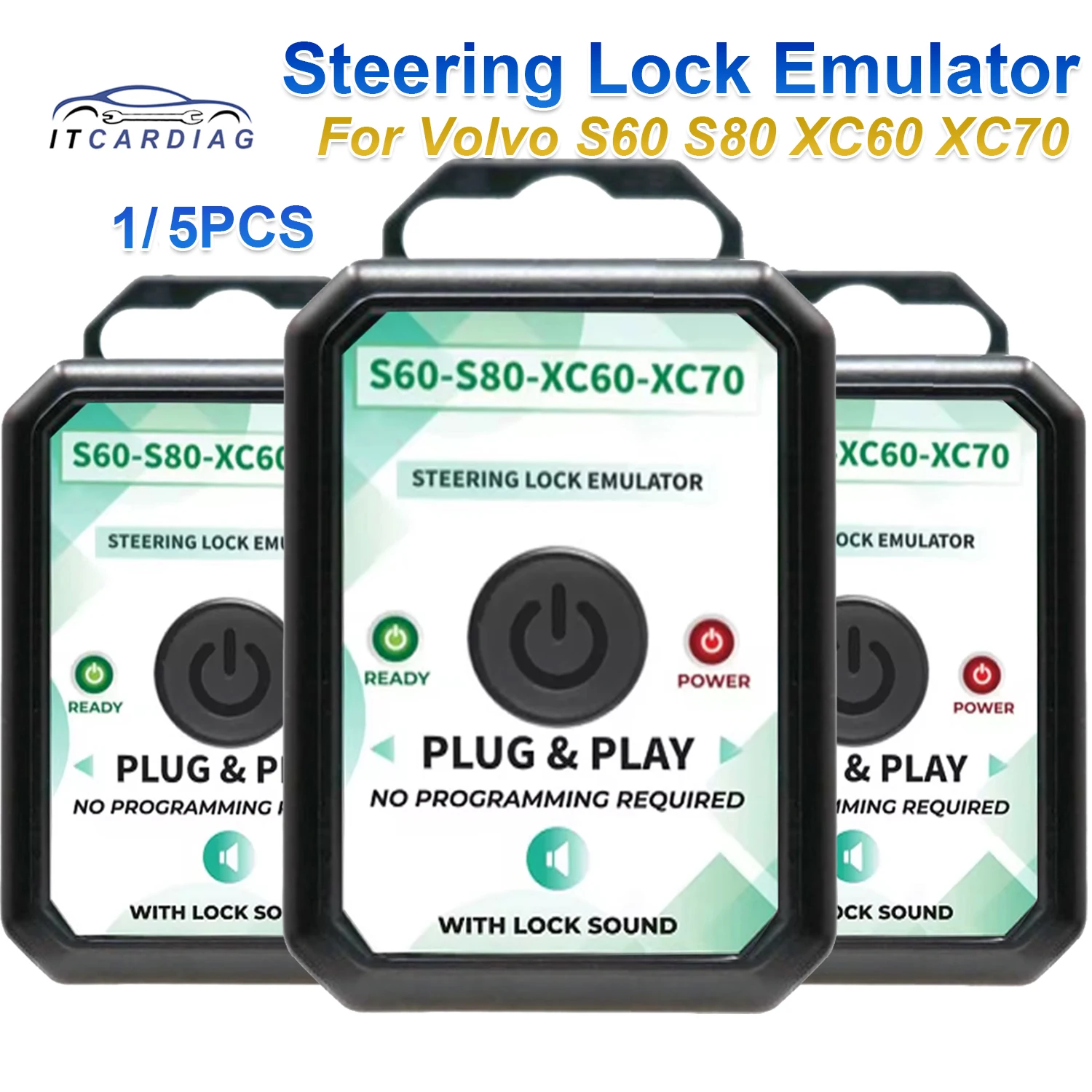 Steering Lock Emulator Simulator For Volvo S60 S80 XC60 XC70 With Sound Plug and Play for P31202262 / P30776153 / P31202090