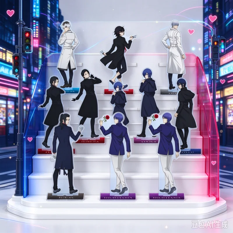 Tokyo Ghoul Popular Anime Acrylic Display Stand Cartoon Character Figure Model Desktop Ornament Holiday Gift Keychain