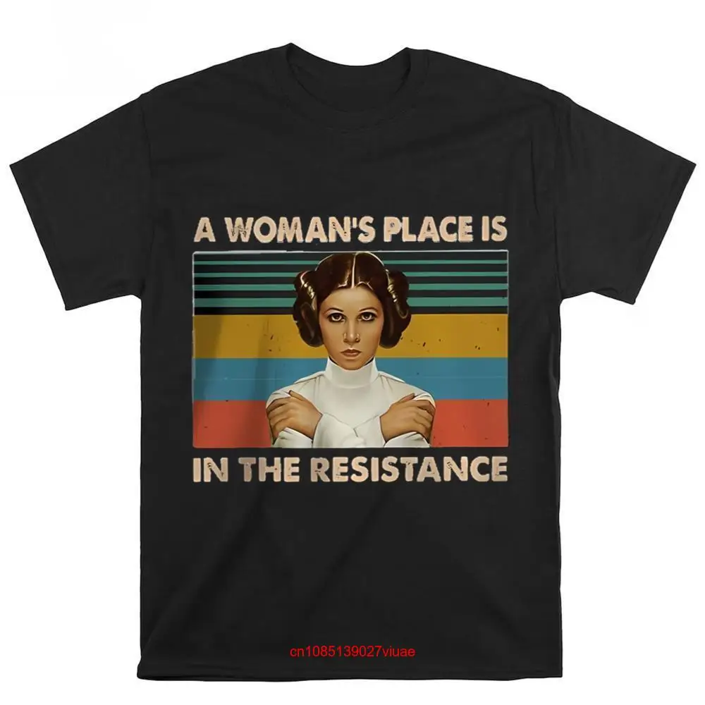 Vintage Princess Leia A Woman s Place Is In The Resistance T Shirt 5XL long or short sleeves