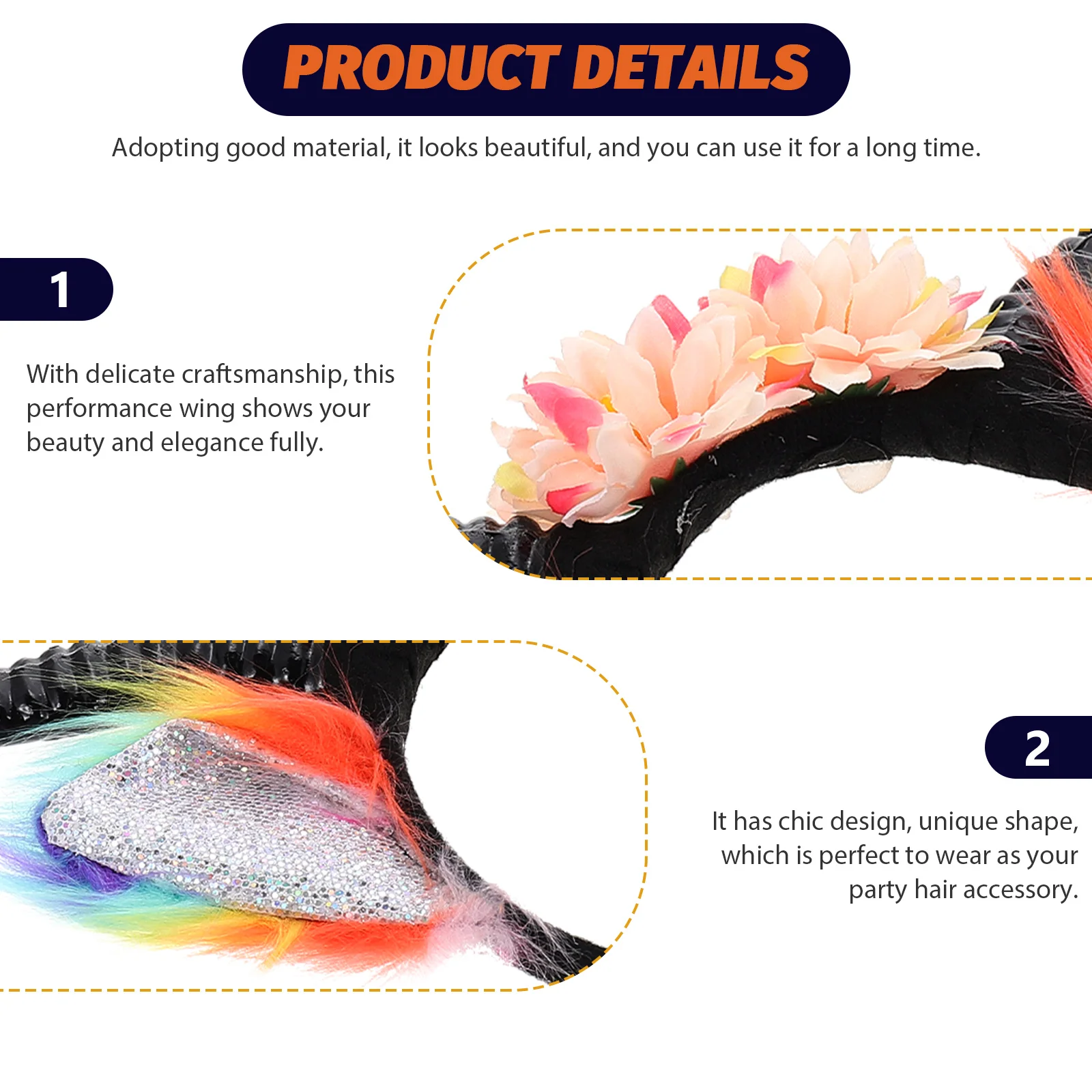 

Horn Headband Halloween Party Hair Accessory Cosplay Costume Prop For Kids Adults Lightweight Comfortable Easy Wear