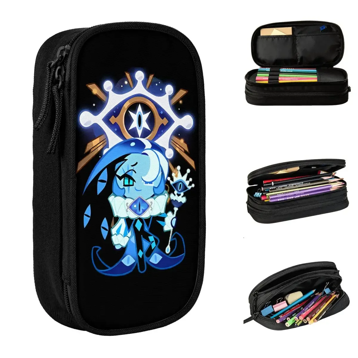 Shadow Milk Cookie Run Kingdom Pencil Case Cute Anime Cartoon Pen Holder Bag Girls Boys Big Capacity School Supplies Pencilcases