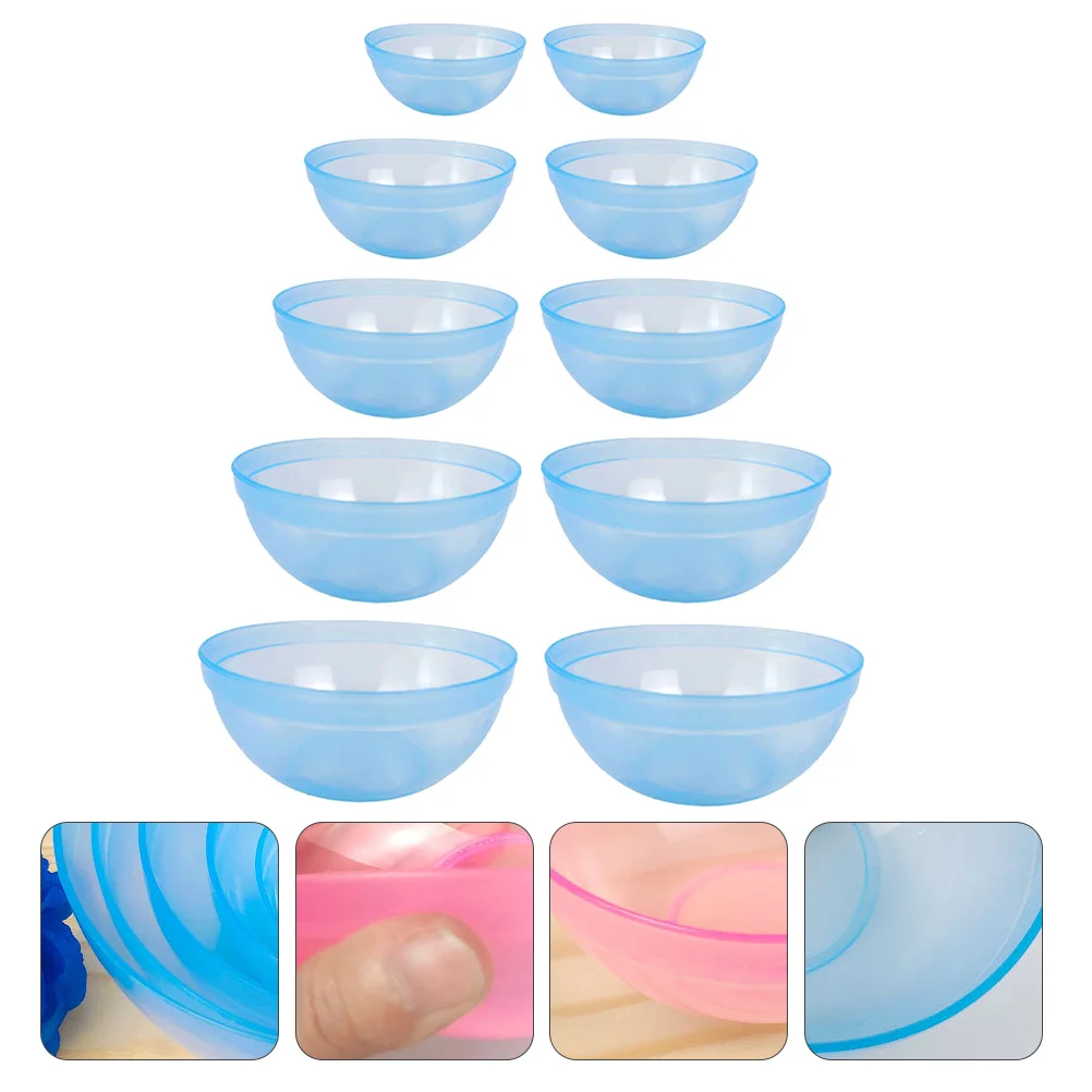 

10pcs Facial Mask Bowl Set Plastic DIY Mixing Bowls Beauty Tools Spa Makeup Remover Bowls Easy Clean Stable Strong Suitable