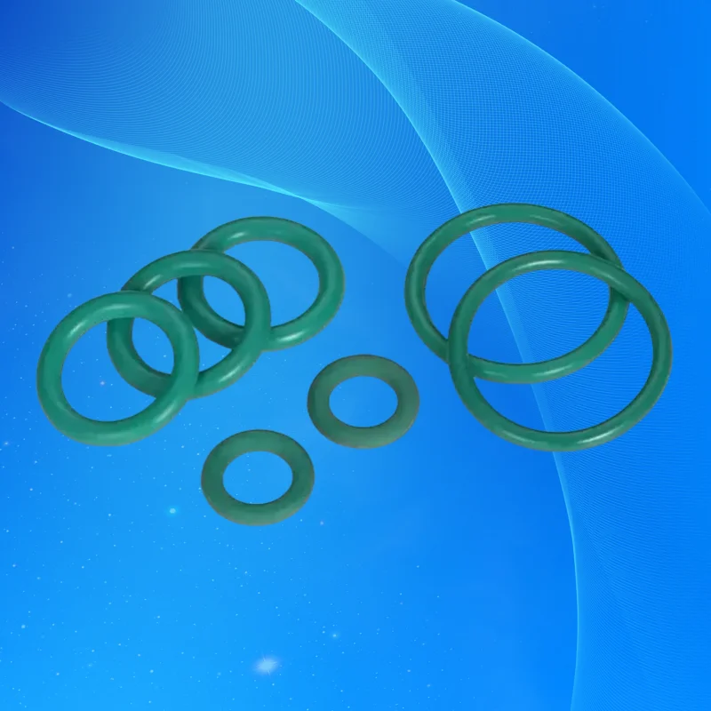 White PTFE Gasket + Green FKM Fluorine O-Ring Set, Chemical Resistant High Temperature Seal for Industrial Equipment