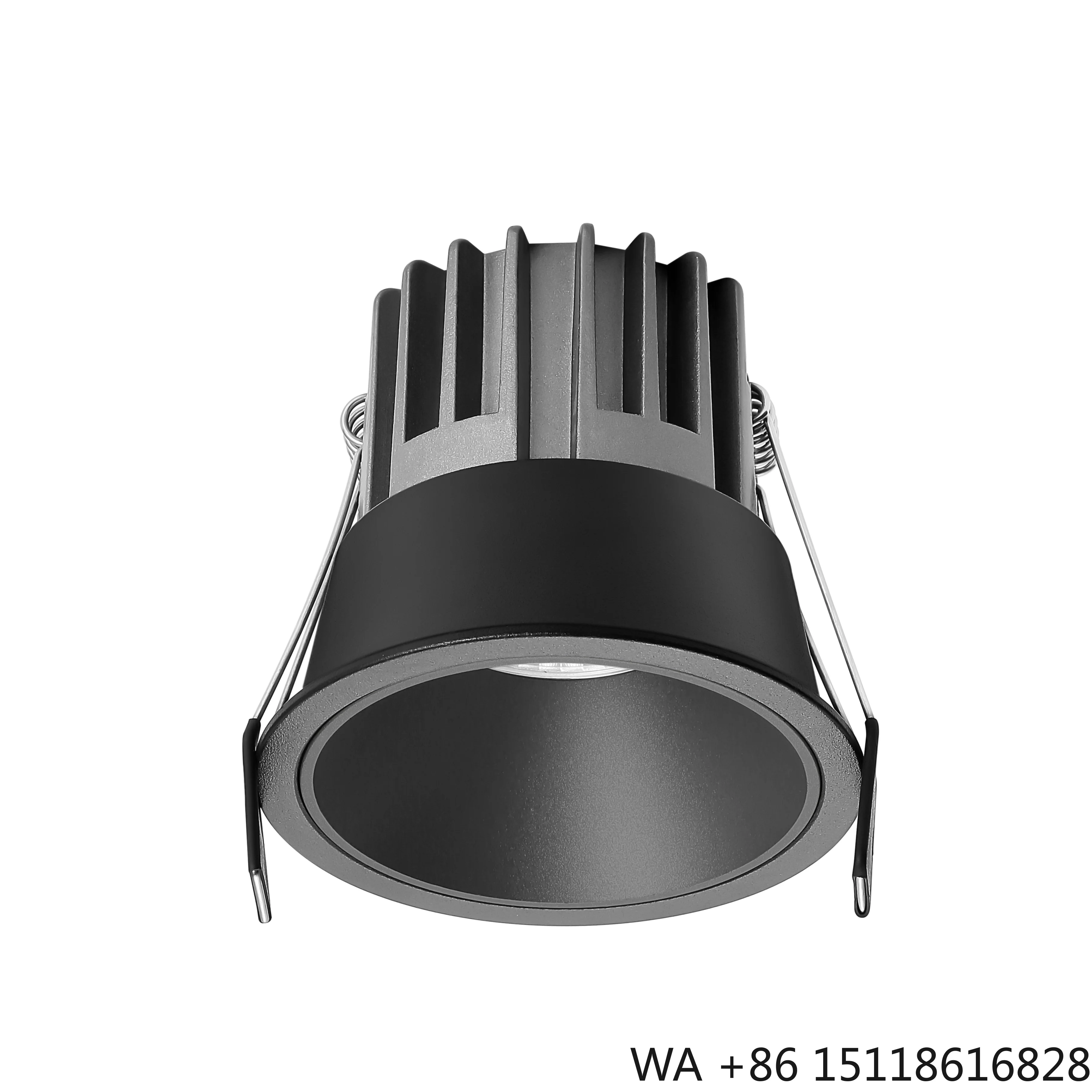 1-10V DALI Dim Black Round CoB Modern Recessed Lighting 7W LED Downlight Die-cast Aluminum Ceiling Spotlights