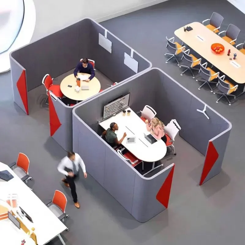 Modern Fabric Screen Partition for Office Reception Lobby Enclosed Negotiation Space Designer Room Divider