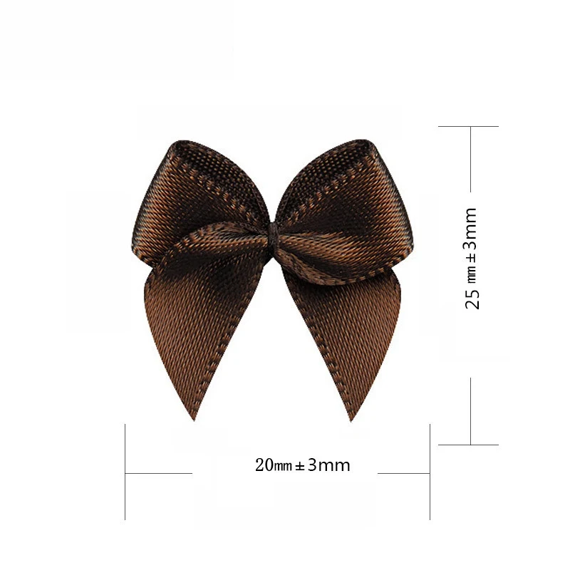 50/100pcs Mix noeud ruban Satin Ribbon Bows 25mm Hand Bow-knot Tie Small Bows for Crafts Christmas Party Decor Accessories