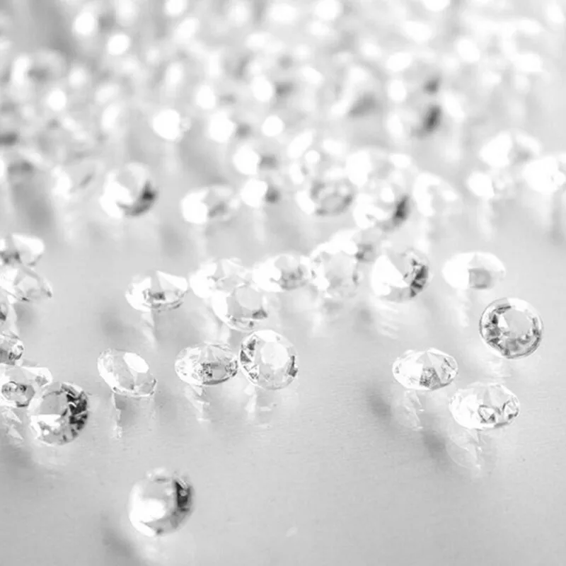 1000 pezzi 3-10mm perline acriliche trasparenti perline sciolte miste per la creazione di gioielli fai da te cristallo diamante festa di nozze