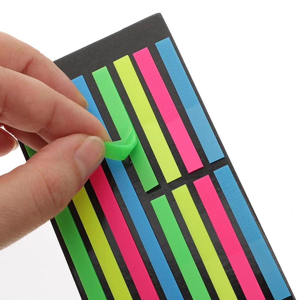 

6pcs Fluorescent Index Tabs Colorful Transparent Reading Strips Page Markers Notebook Bookmarks Highlight Practical Gifts Easy