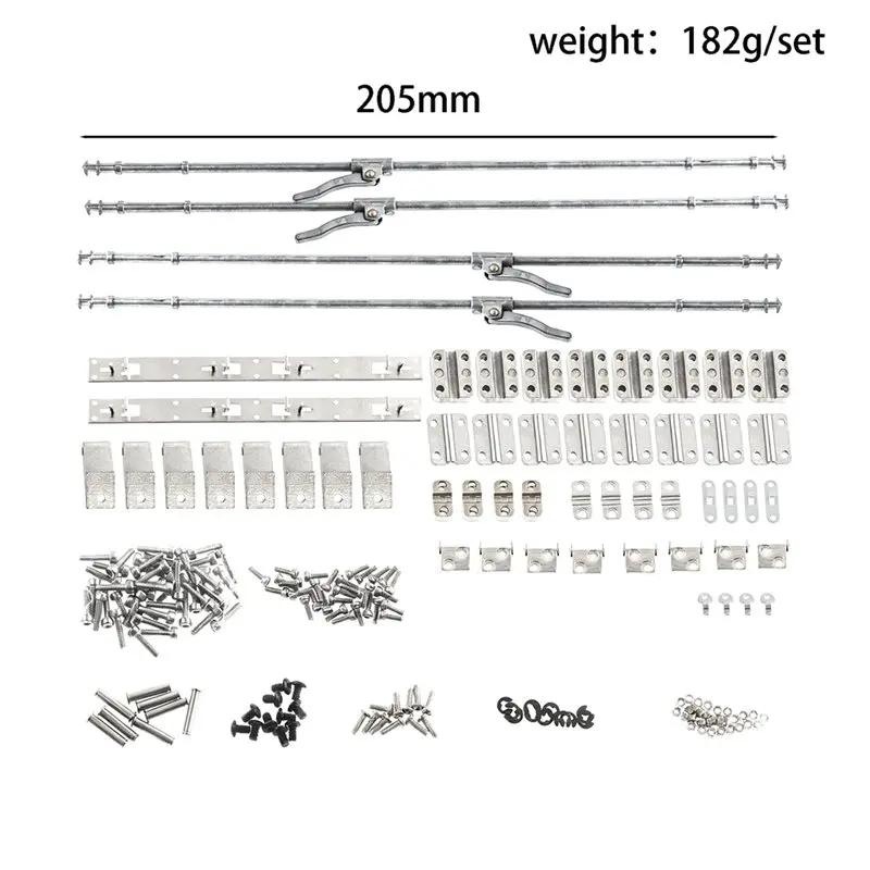 ABJA-RC Container Door Metal Lock Rod Hinge 1/14 Scale DIY Upgrade Kit For Tamiya RC Container Simulation Modification Parts