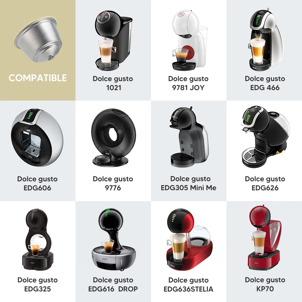 Café Reutilizável e Leite Espuma Cápsulas para Nescafé Dolce Gusto Recarregáveis Café Filtro Latte Maker Food Grade Plastic