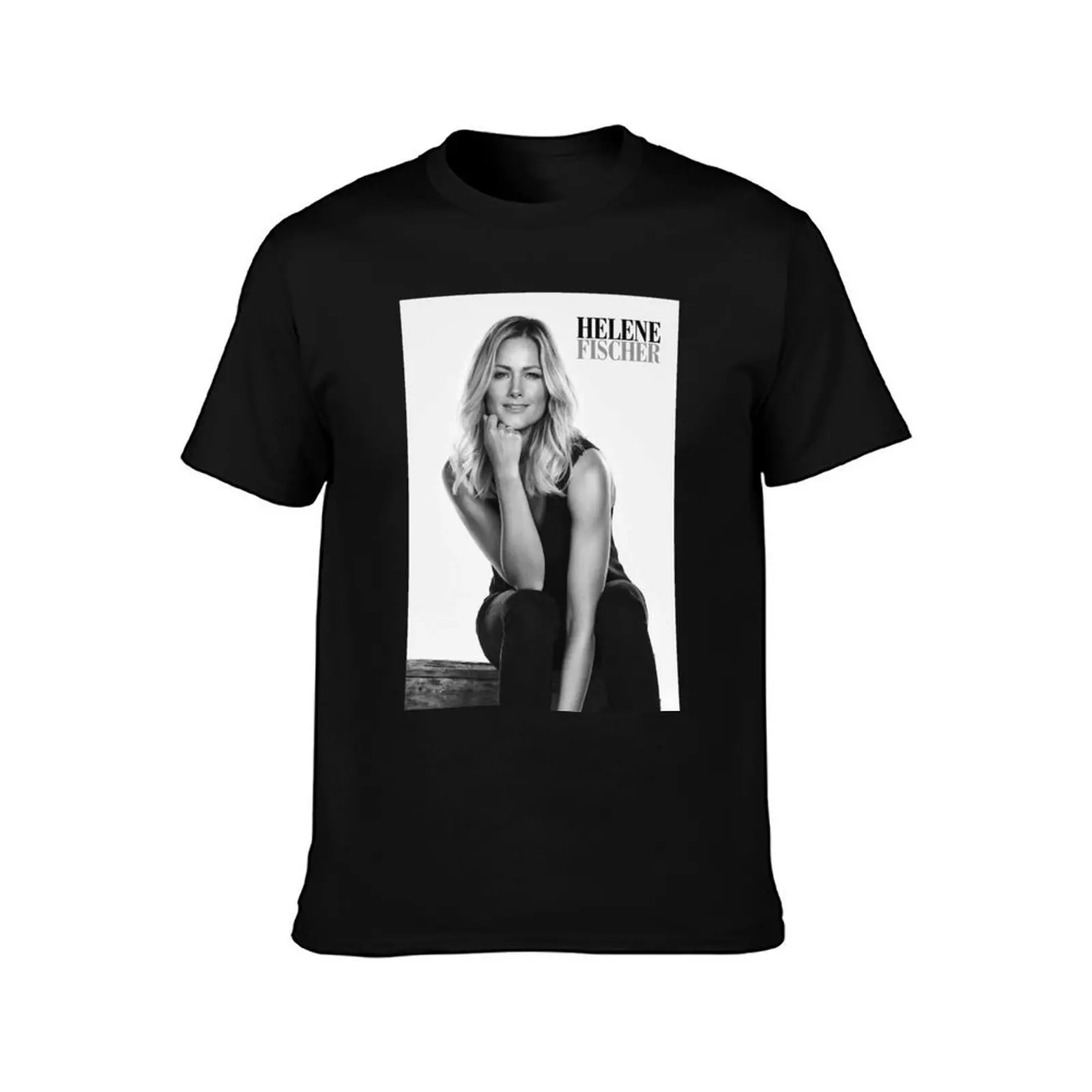 HELENE FISCHER T-Shirt, Summer Casual Cotton Tee, Oversized Streetwear Tops, Vintage Graphic Print, Loose Fit Short Sleeve