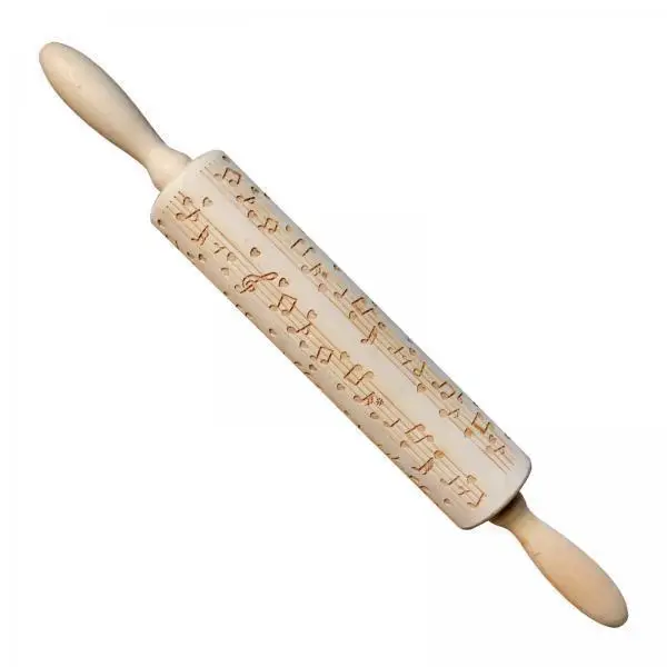 2xEmbossing Rolling Pin Xmas Embossed Rolling Pin for Baking Dough Pastries Style K