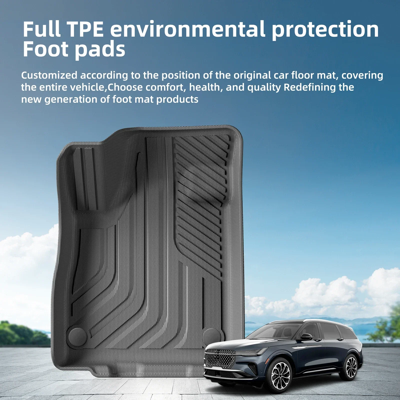 لينكولن نوتيلوس 2024 2025 أسود TPE ثلاثية الأبعاد الحصير سيارة البضائع بطانة الجذع وسادة اليد اليسرى محرك مخصص صالح سيارة حصيرة القدم حصيرة
