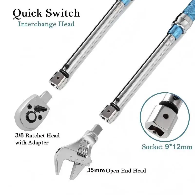 Replaceable mechanical torque wrench 5--350nm,