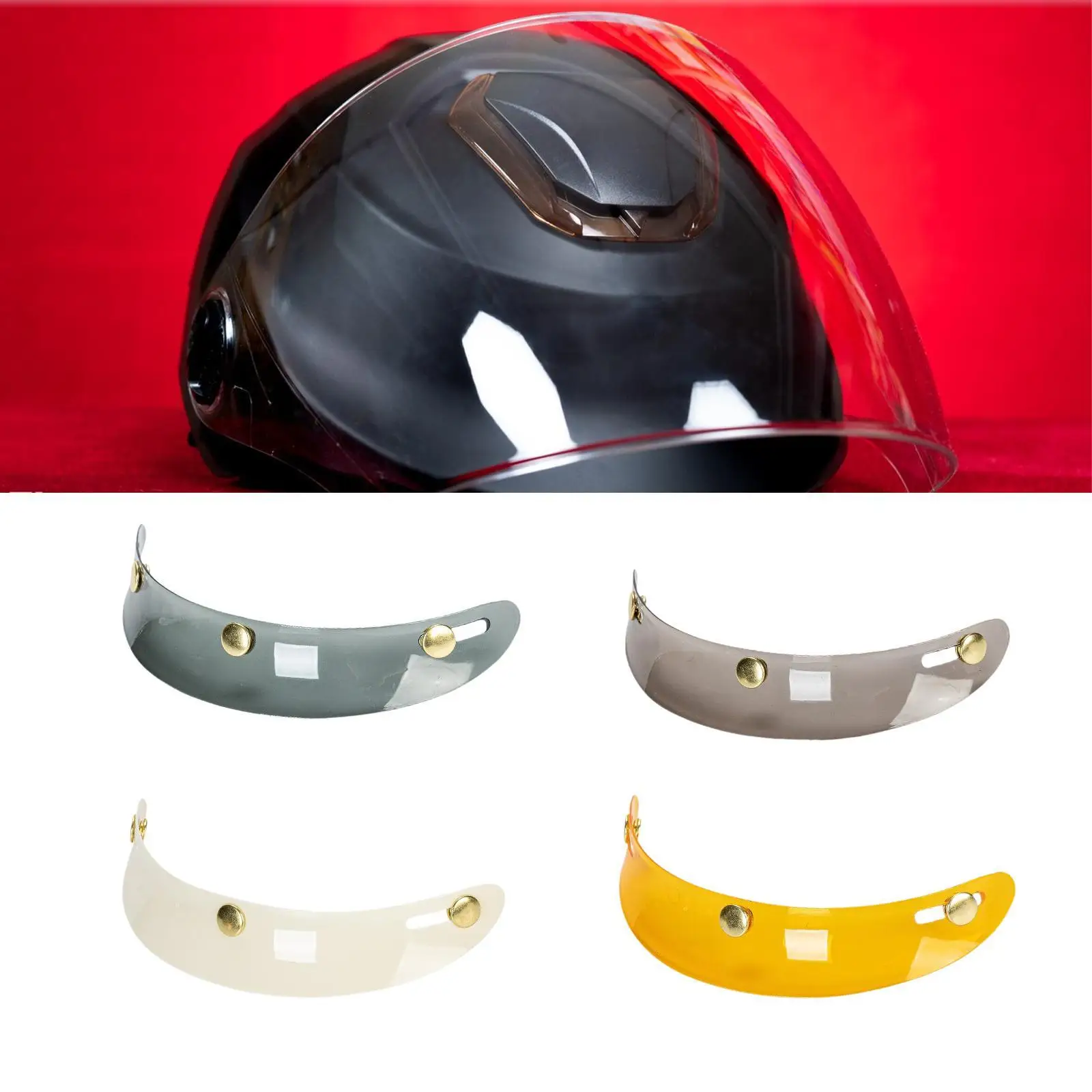 

Helmet Peak Shield Easy Installation Accessories Sun Shade Protector Replace Part for 3/4 Open Face Helmets Half Helmets