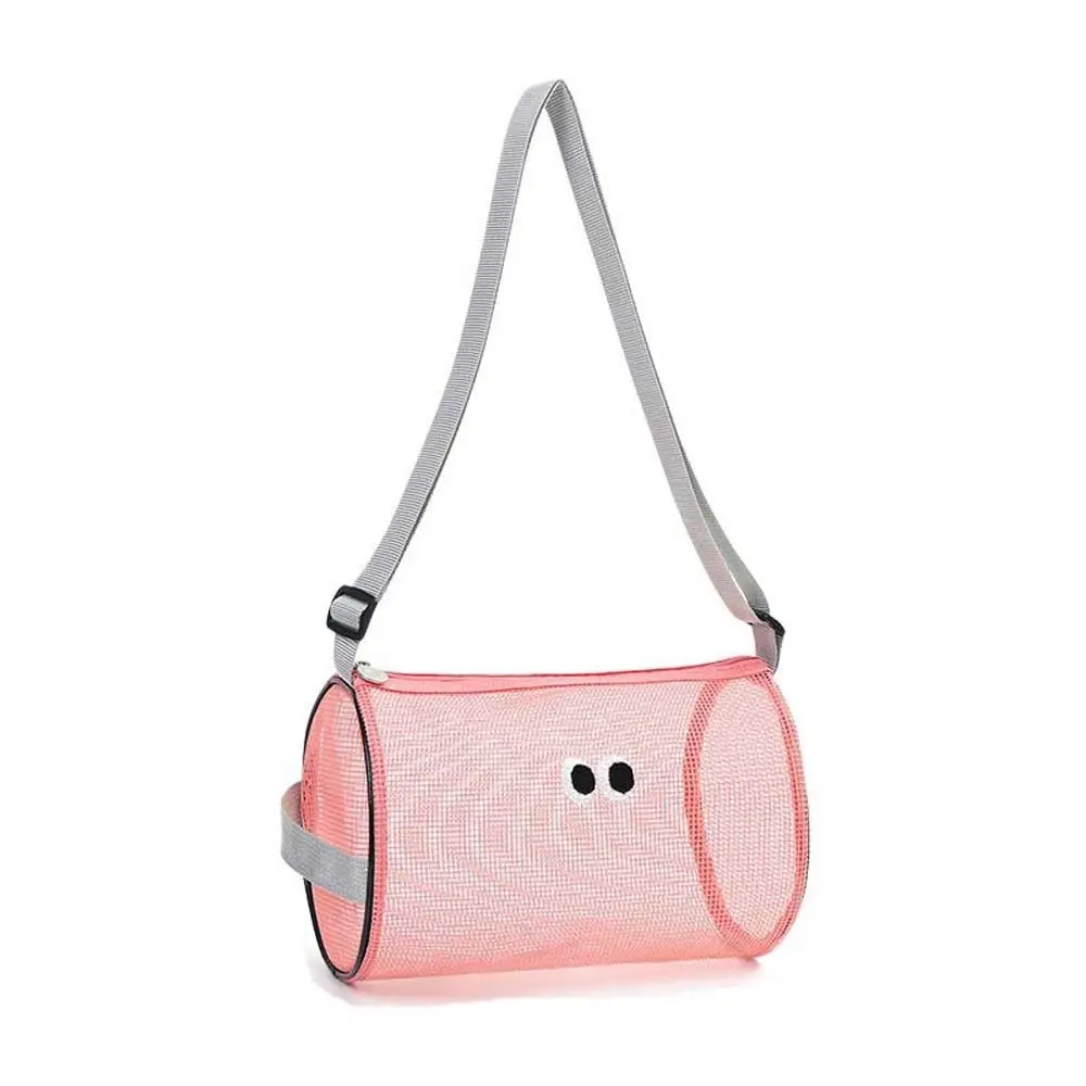 Korean Style Mesh Crossbody Bag All-match Cute Big Eye Embroidered Mesh Shoulder Bag Single Shoulder Travel Bag