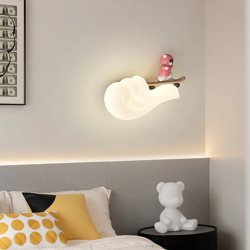 Modern Minimalist LED Bedside Wall Lamps For Living Rooms, TV Backgrounds, And Mirror Waves 12W Wall Sconce