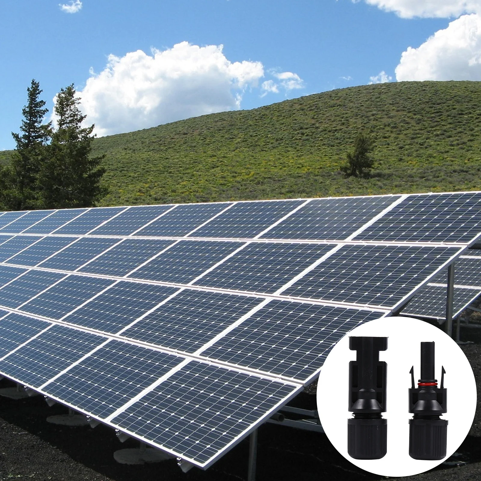 

6Pairs Photovoltaic Connectors Waterproof Solar Panel Cable Connector Durable Wire Connector High Temperature Resistant