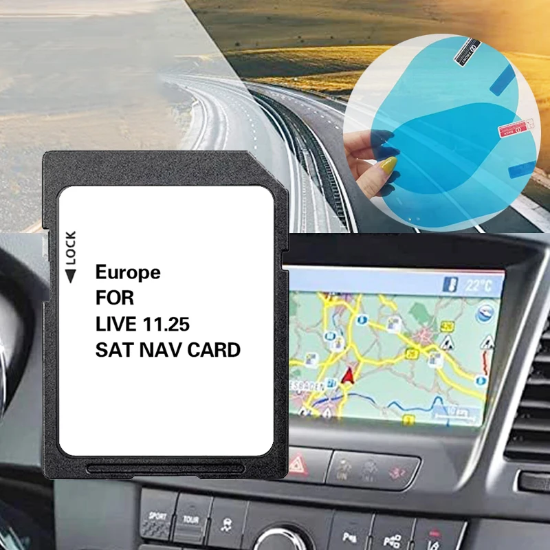 Live 11.25 Clio Kangoo Megane 2024 Sat Nav Map Update SD Card for Renault with Anti Fog Reaview Stickers