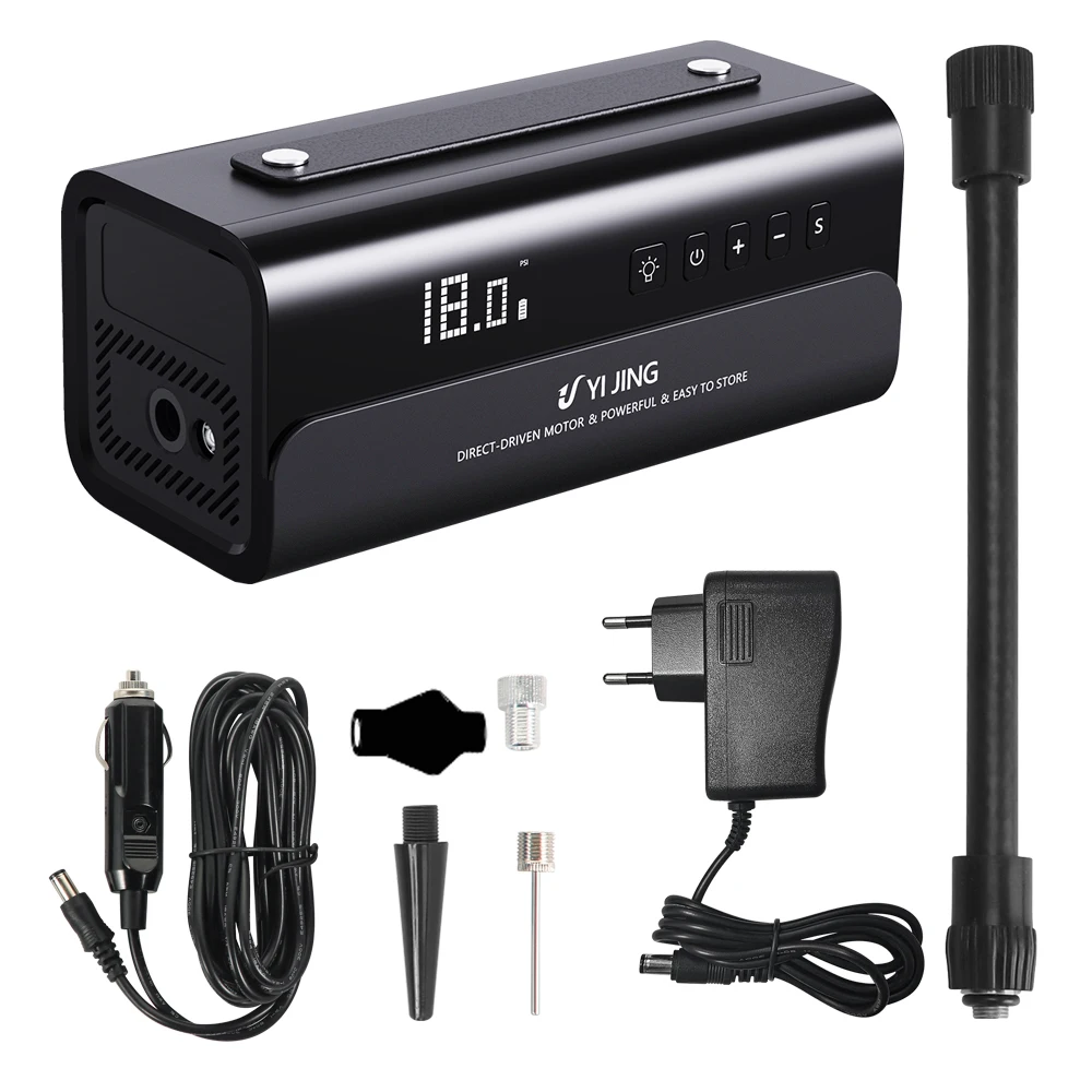 Air Compressor Electric Tyre Inflator Heavy Duty Pump Tire Inflater Portable Light Smart Air Pump for Cars Bicycle Motorcycle