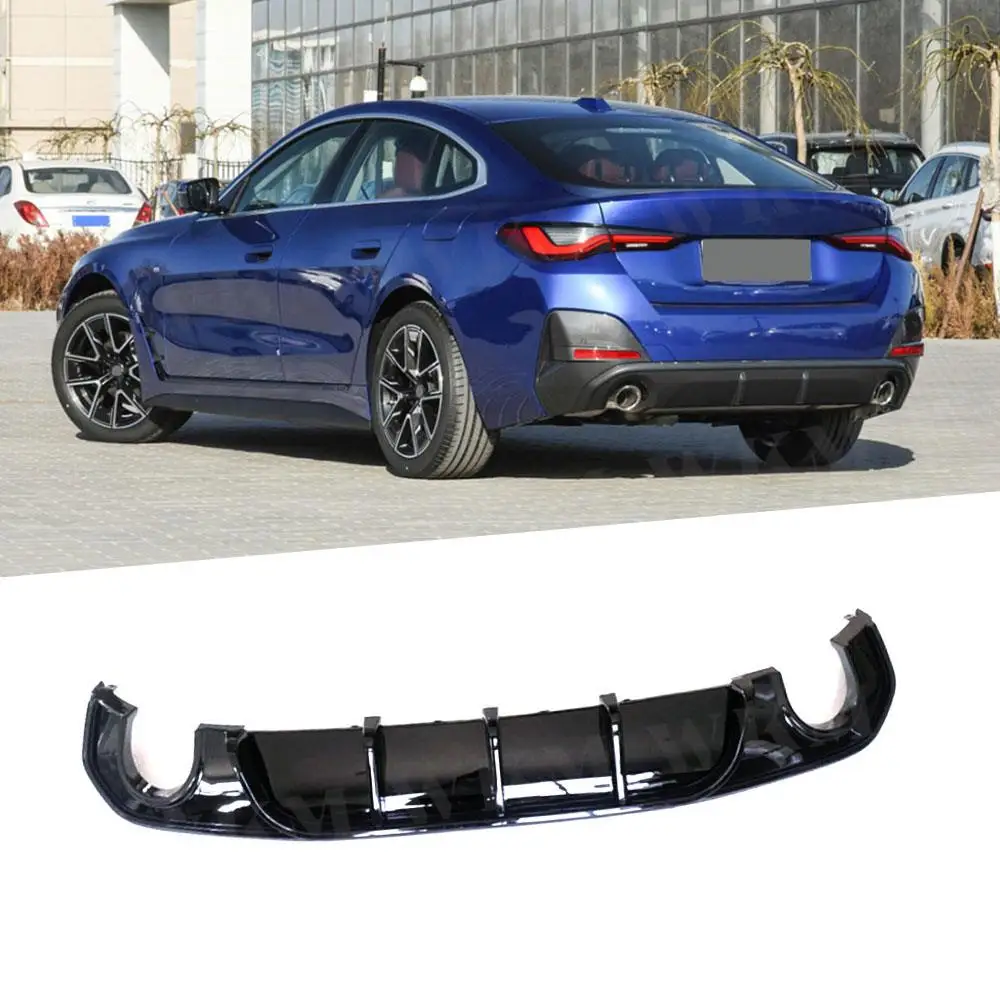 

ABS Gloss Black Car Rear Bumper Lip Diffuser Spoiler for BMW 4 Series G26 425i 430i M Sport Sedan Gran Coupe 2021 +