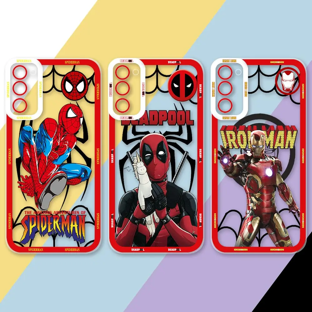 

Marvel SpiderMan Iron Man Deadpool Clear Phone Case For OPPO RENO 10 8 8Z 8T 7 7Z 6 6Z 5 5F 4 2F Pro Plus LITE 4G 5G Cover Funda