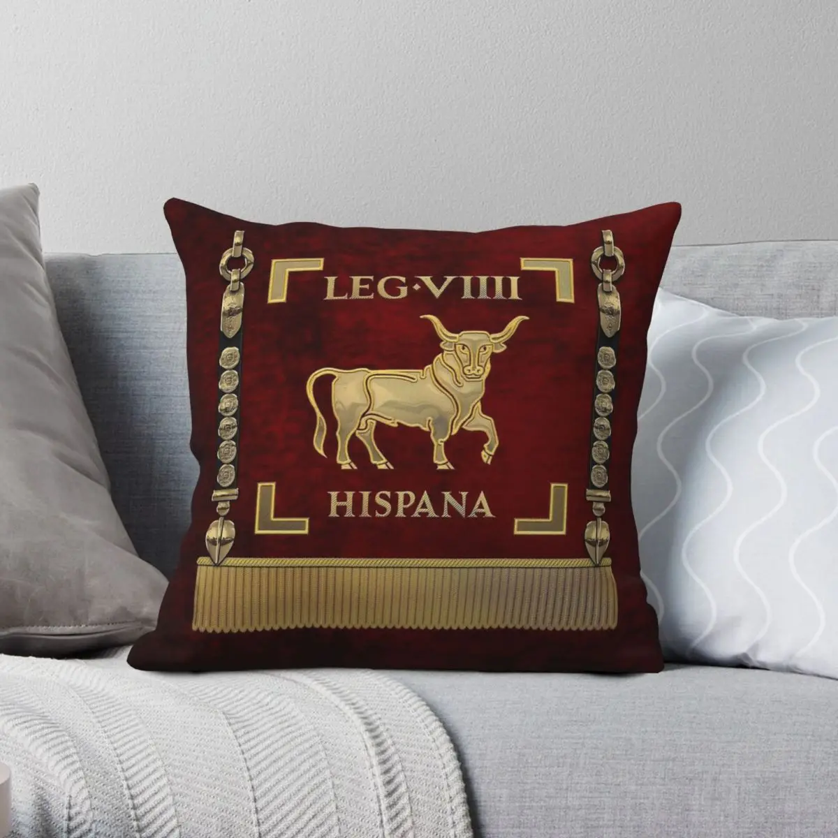 Standard Of The Spanish 9th Legion Hispana Square Pillowcase Polyester Linen Velvet Printed Pillow Case Sofa Seater Cushion