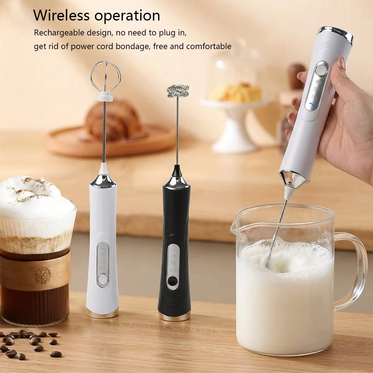 Electric Handheld Small Waist Mixer Milk Frother Egg Beater Portable Coffee Cream Butter Whisk Essential Kitchen Appliance