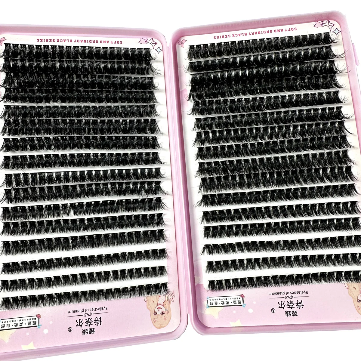 New 32 Rows 640 PCs Natural Wispy Cluster DIY Lash Extension High Quality Professional 3D Fluffy Lashes