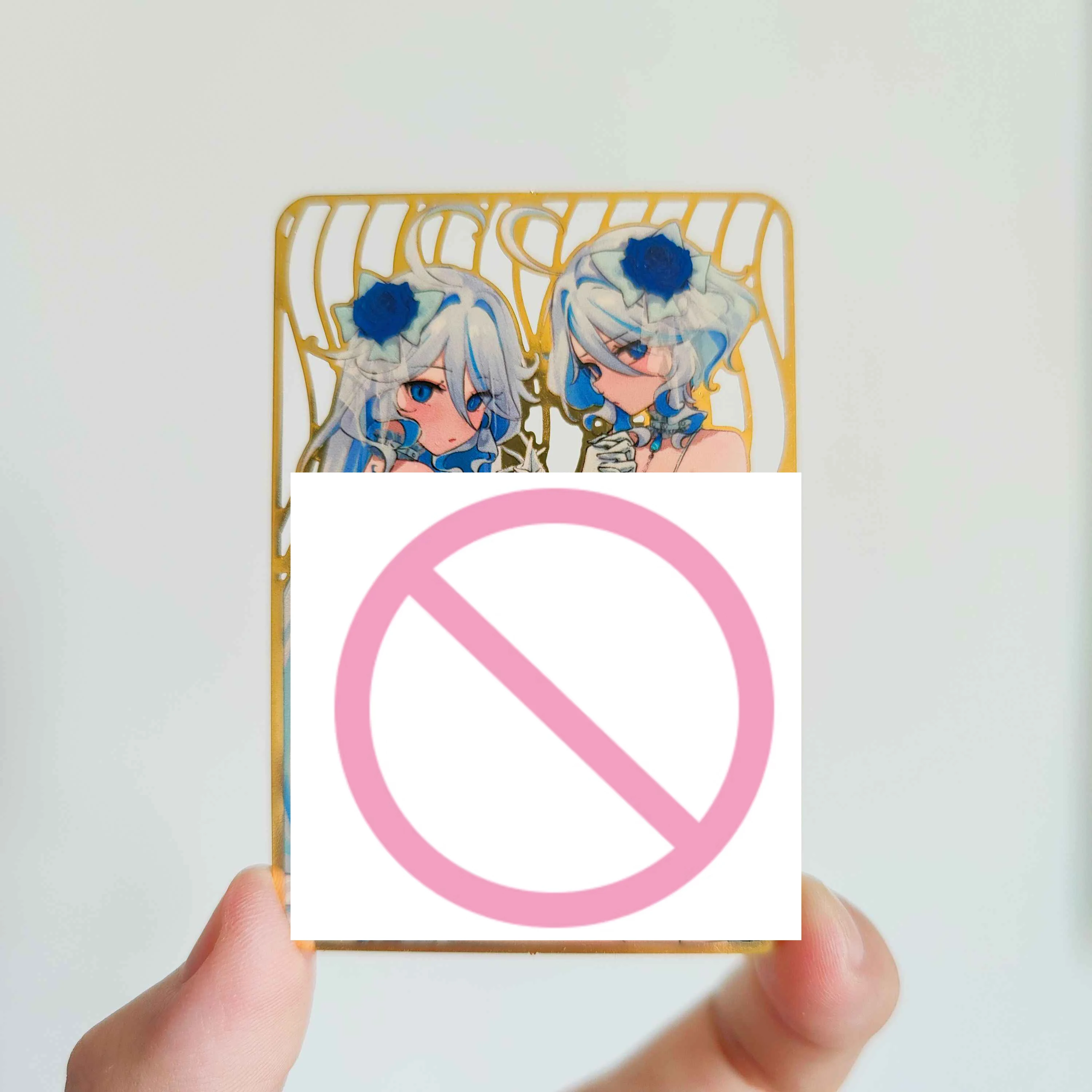 Diy Self Made Goddess Story Genshin Impact Furina Metal Collection Card Furina Metal Bookmarks Anime Card Gift Toys