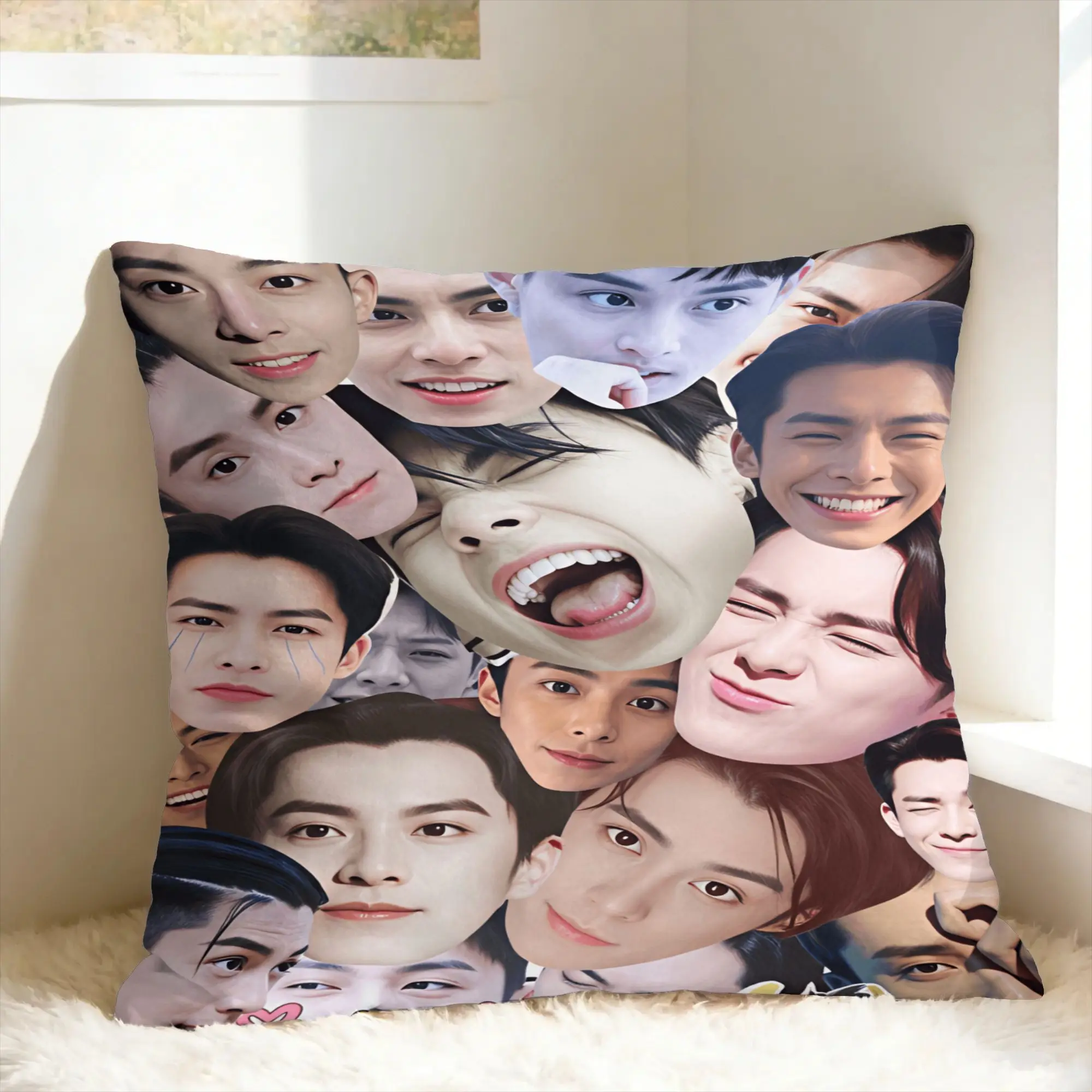 Wang Hedi Dylan Wang Actor Pillow Case  Soft Pillow Cover Cute Funny Cushion Cover For Sofa Car Home Decor