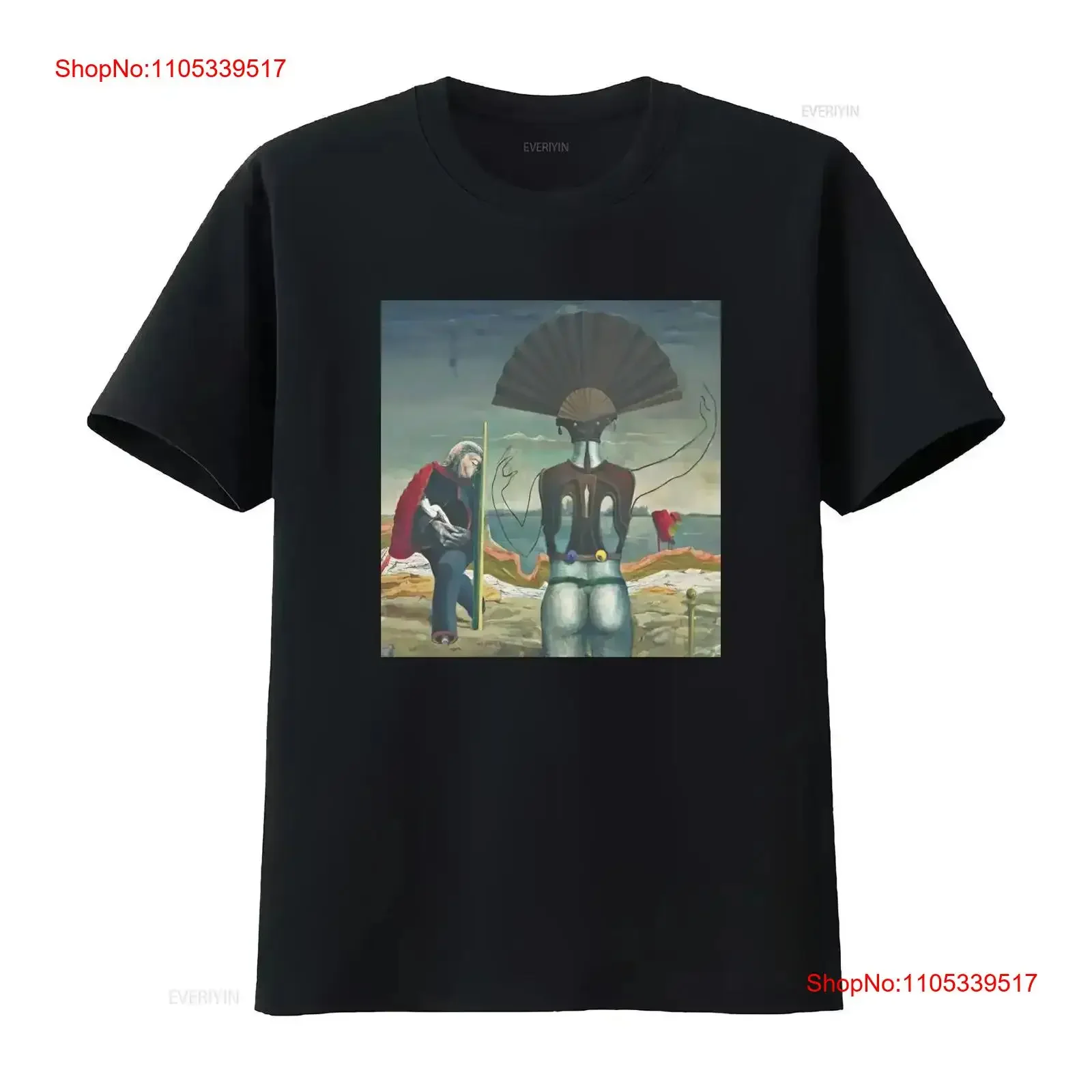 Woman Old Man and Flower Max Ernst Painting T Shirt Art Surrealism for Her Him Lover vintage Washed Breathable Versatile