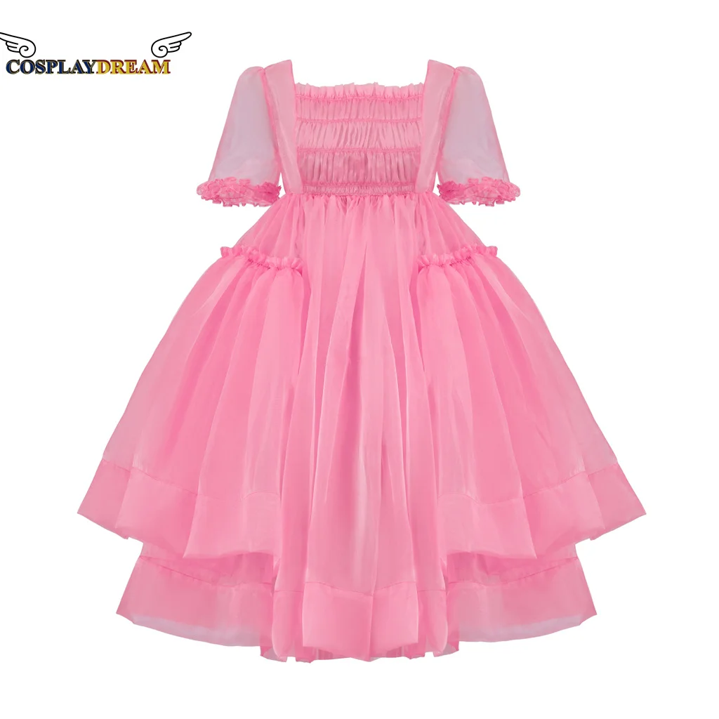 （in stock）Jodie Comer Villanelle Cosplay Costume Killing Eve Pink Dress Molly Goddard Tulle Fluffy Dress Outfit for Women