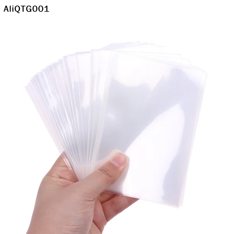 50Pcs Clear Korea Card Sleeves Acid-Free No CPP Hard 80x120mm Photocard Holographic Protector Film for Album Binder
