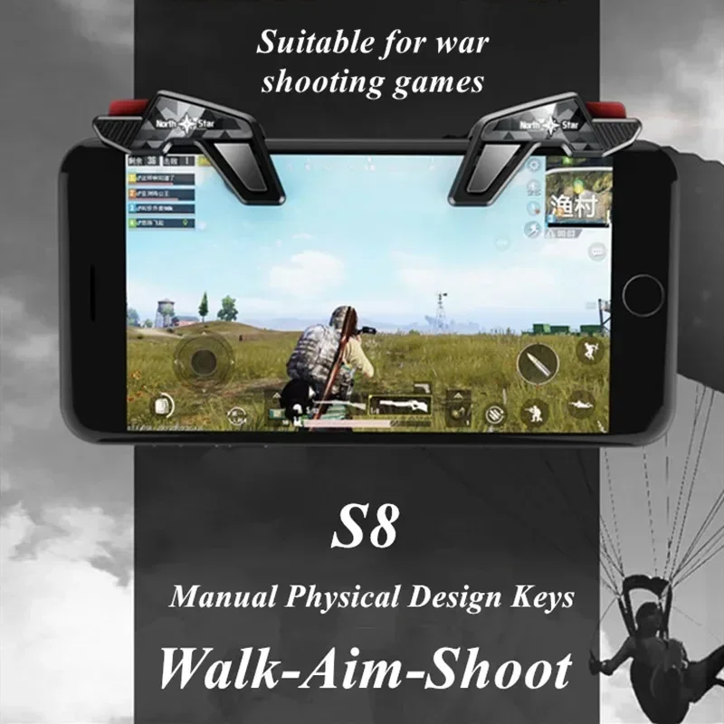 Điện Thoại Di Động Máy Chơi Game Joystick Cho PUBG Mục Đích Quay Trò Chơi Kích Hoạt Lửa Nút Dành Cho IOS IPhone Xiaomi Huawei L1R1 Khiển Chơi Game