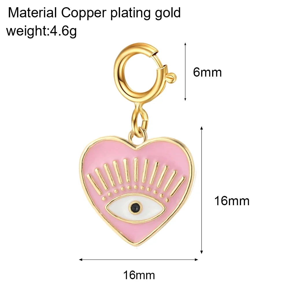 Cute Love Hearts Starfish Snap Hook Golden Turtle Flower keychain DIY Earring Necklace Bracelet Charms for Jewelry  Making  2025