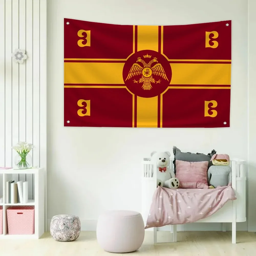 حديقة العلم غرفة المرآب الديكور شنقا العلم نسيج الجدار الديكور نسيج الإمبراطورية الرومانية القديمة غرفة نوم أثاث المنزل في الهواء الطلق