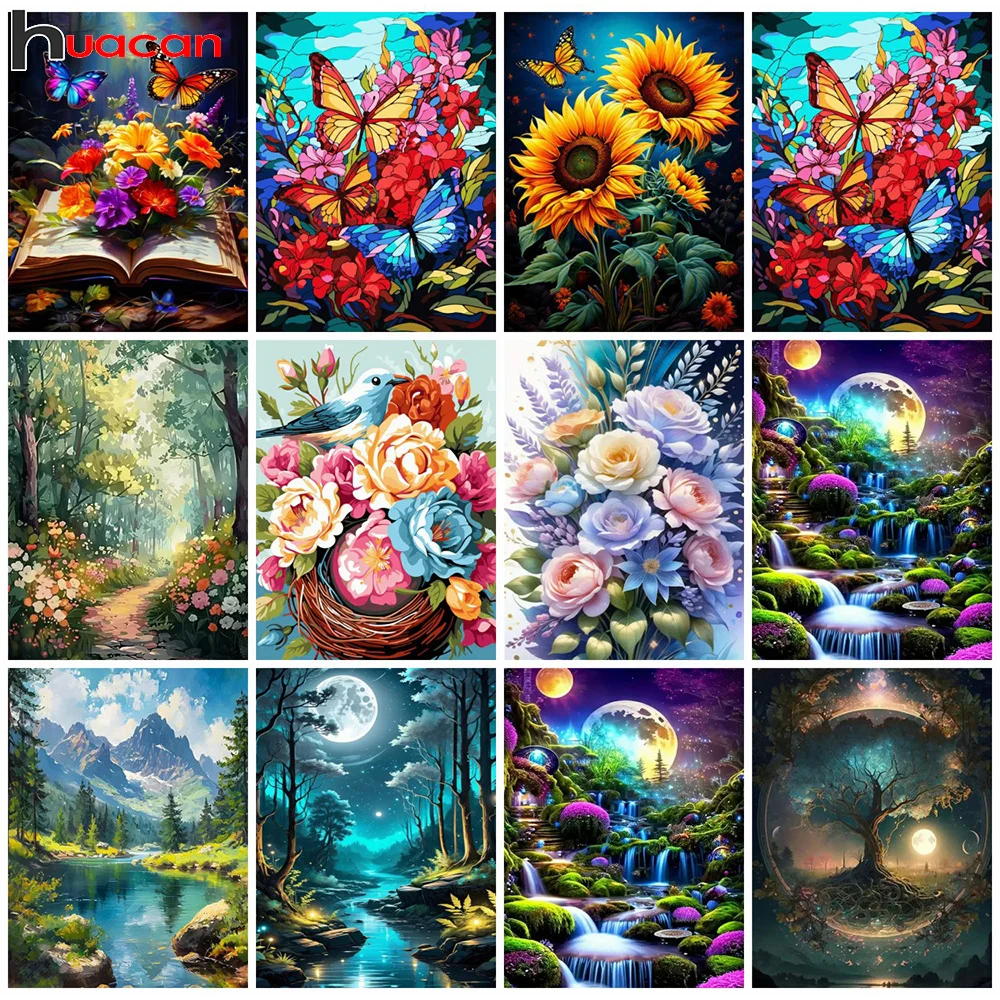 

HUACAN картина по номерам животное петух наборы ручной росписи для взрослых рисунок на холсте цветок DIY домашний декор