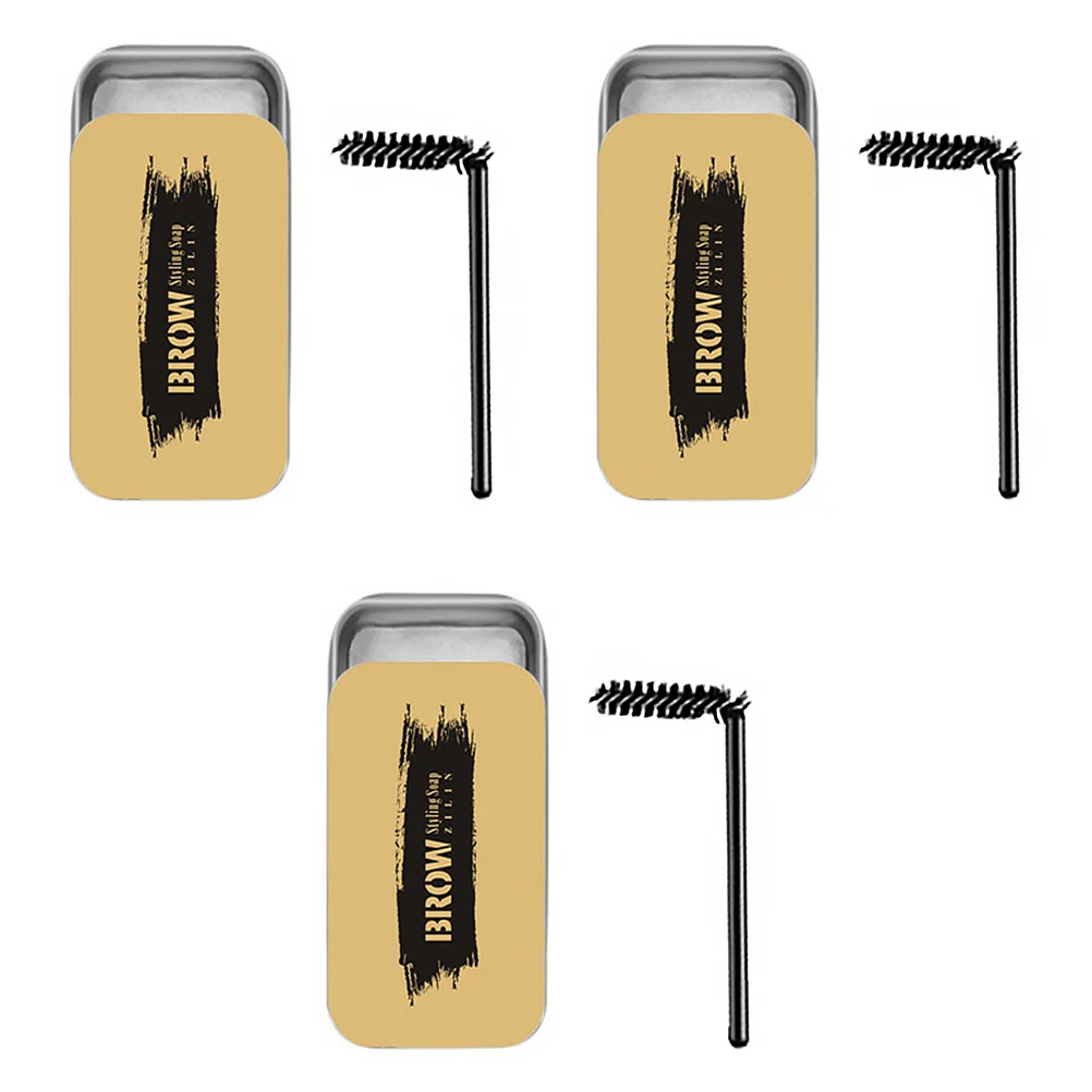3 set kit di pennelli per crema per lo styling delle sopracciglia materiale premium sicuro e sano texture uniforme kit per lo styling delle sopracciglia in gel per modellare le sopracciglia