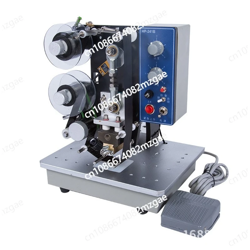 

Electric color ribbon coder, automatic continuous pedal pure copper head plastic aluminum foil bag production date coder