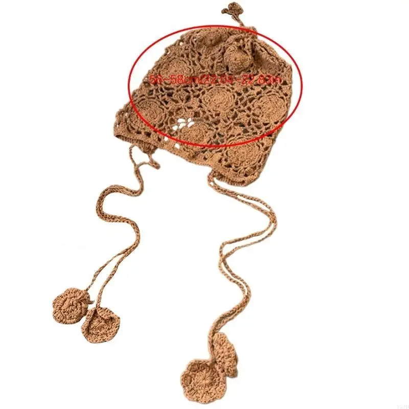 y5jd مصنوعة يدويا قبعة y2k فتاة الجمجمة قبعة pilling زهرة المقاومة قبعة الإناث selfie beanie جميلة hollowout قبعة قبعة الحفل