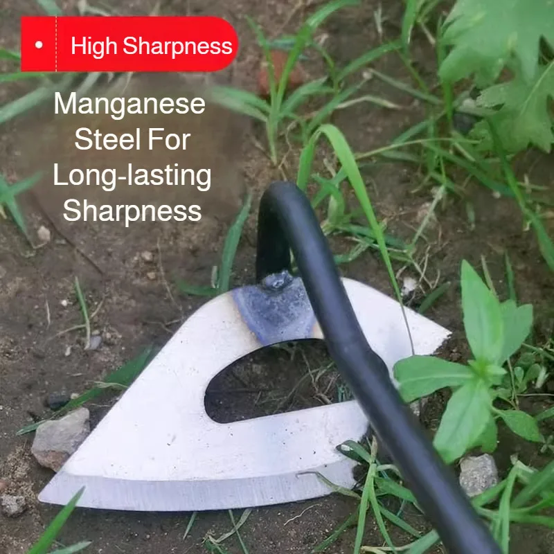 All-Steel Triangle Hoe Hardened Hollow Hoe Handheld Weeding Rake agricultural weeding tool for Outdoor farmland Planting