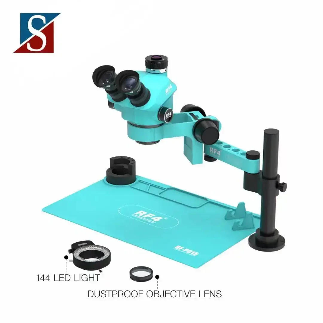2025RF4 Microscope RF-7050pro- FO19 360 degree Rotatable Mobile Repair Digital Trinocular Electronic Microscope For Cell Phone