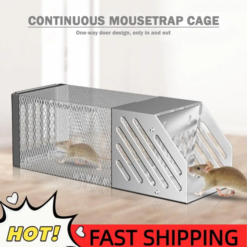 

Mouse Catcher Non-toxic Mousetrap Stainless Steel Indoor Outdoor Rat Trap Reusable Household Exterminator Animal Mouse Catcher
