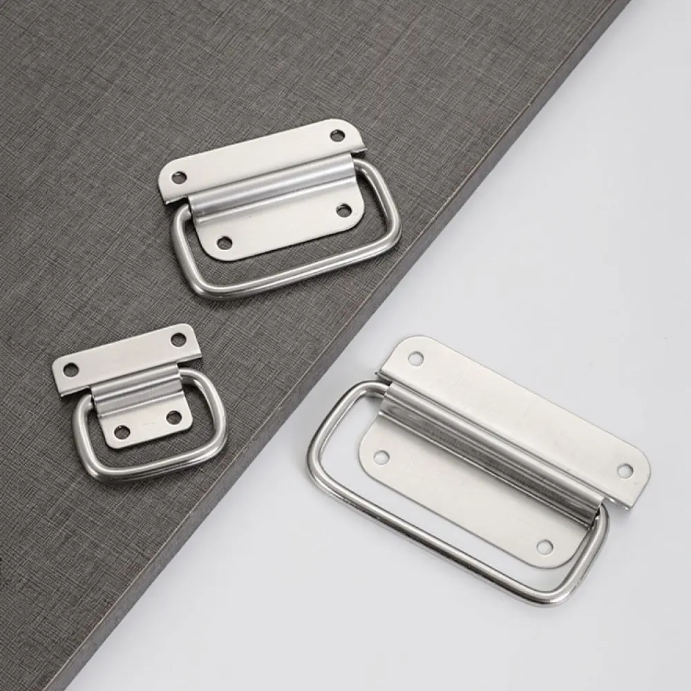 Stainless Steel Folding Handle Industrial Case Pull Hardware Durable Equipment Box Tool Storage Accessory Carry Grip